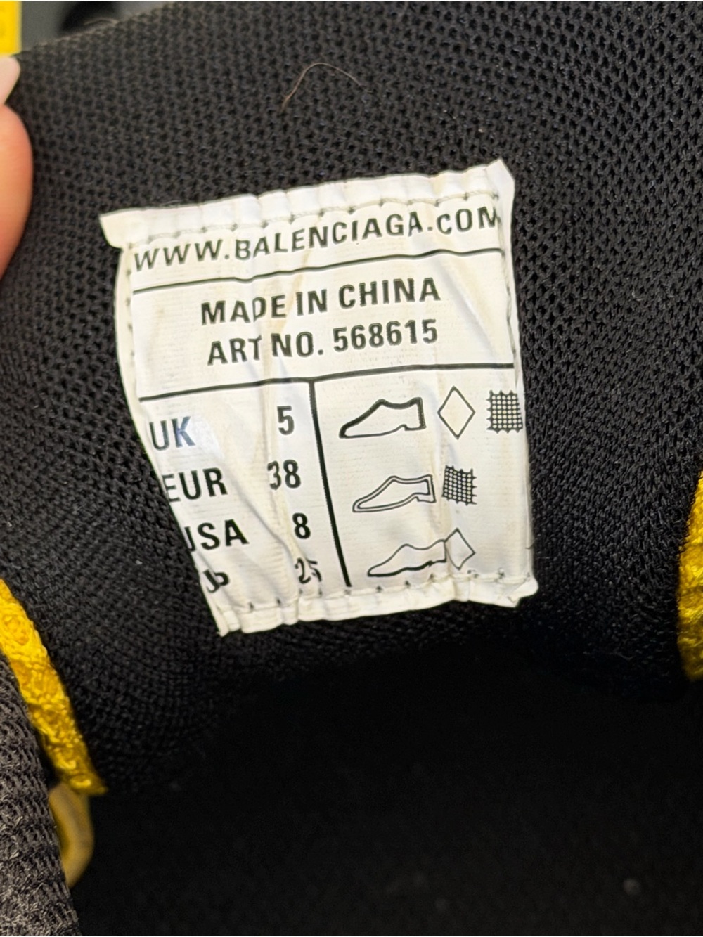 Balenciaga Yellow, Black & Purple Track Sneakers - Picture 6 of 6